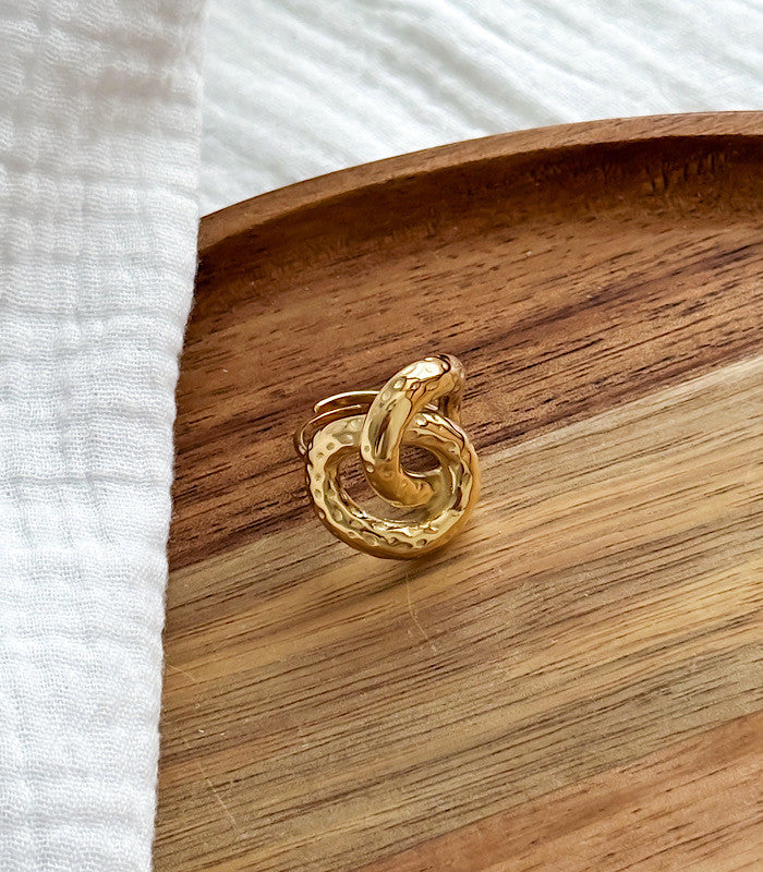 Bague Ondine Acier Or AYA Bijoux, vue 3