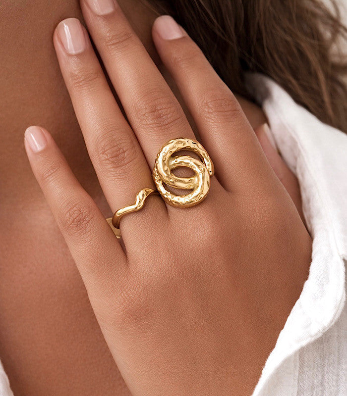 Bague Ondine Acier Or AYA Bijoux, vue 2