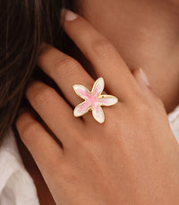 Bague Lumea Rose Acier Or AYA Bijoux