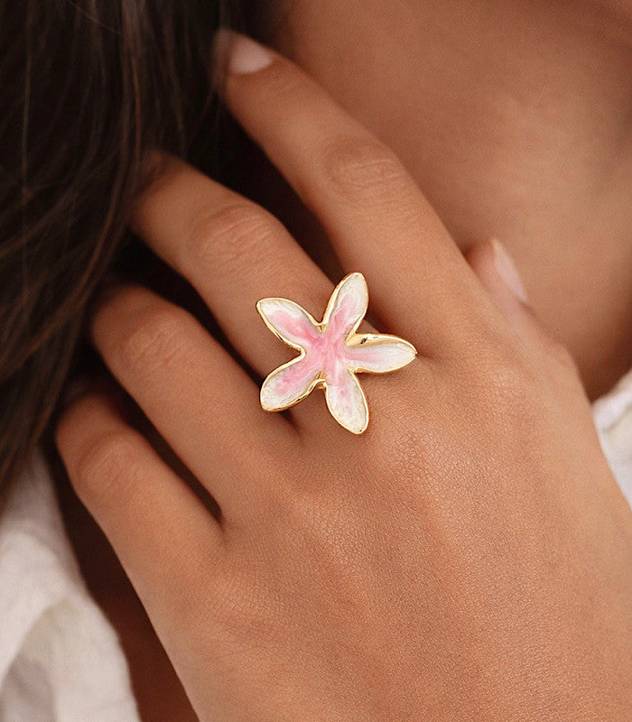 Bague Lumea Rose Acier Or AYA Bijoux