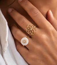 Bague SILA Acier Or