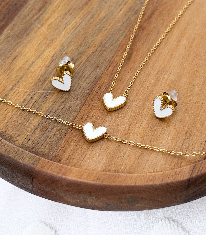 Boucles d'oreilles Amore Blanches AYA Bijoux, vue 2
