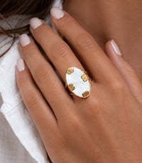 Bague Coralia Blanche AYA Bijoux