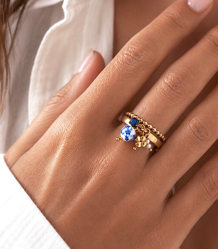 Bague CELESTA Acier Or