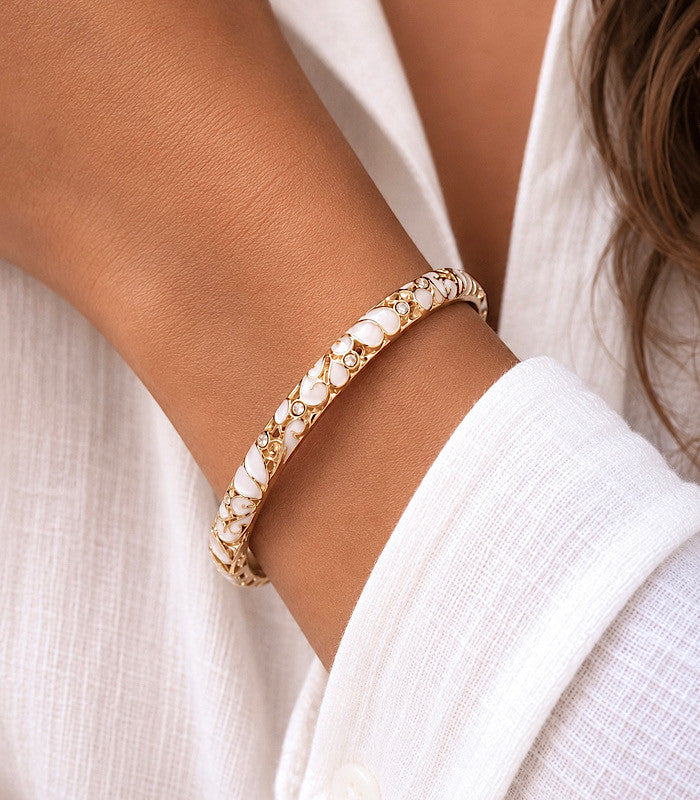 Jonc Veloria Blanc AYA Bijoux, vue 2