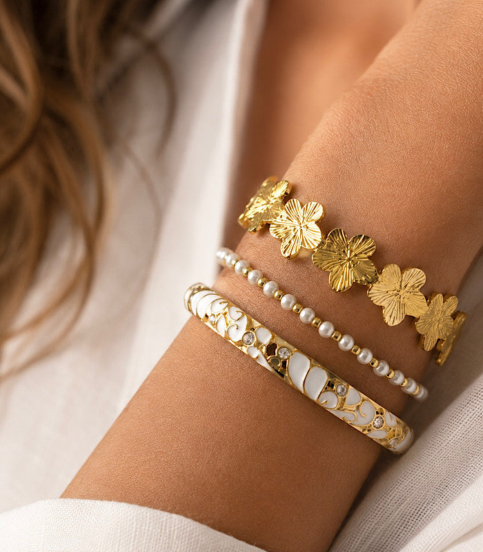 Jonc Veloria Blanc AYA Bijoux, vue 3