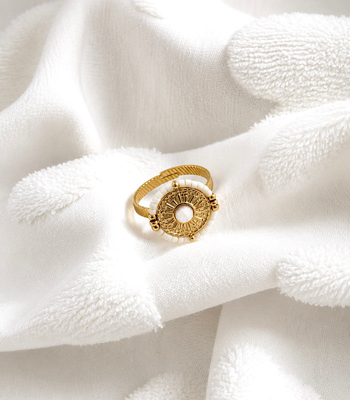 Bague Solaria Blanche AYA Bijoux, vue 2