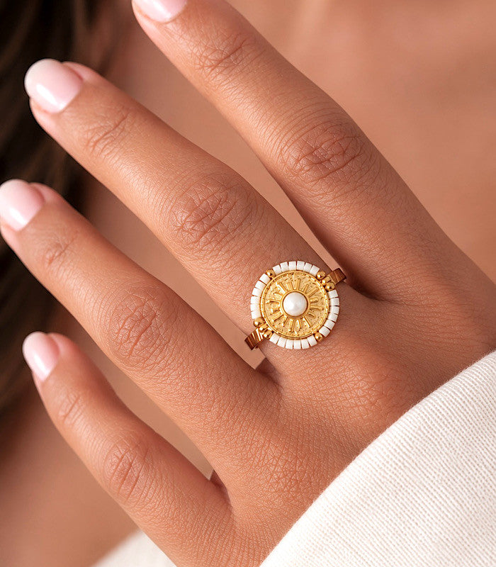 Bague Solaria Blanche AYA Bijoux, vue 3