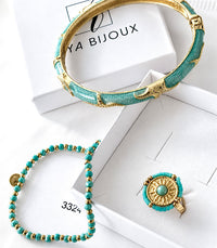 Jonc Mareva Vert d'eau AYA Bijoux