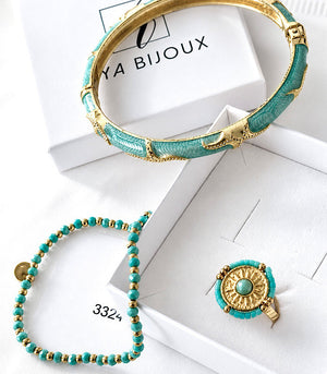 Jonc Mareva Vert d'eau AYA Bijoux