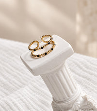 Bague Aylin Noire AYA Bijoux, vue 3