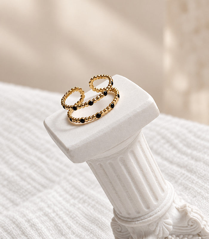 Bague Aylin Noire AYA Bijoux, vue 3