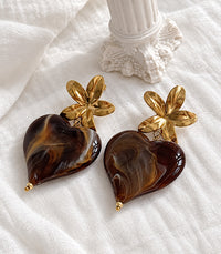 Boucles d'oreilles Capucine Choco AYA Bijoux, vue 2