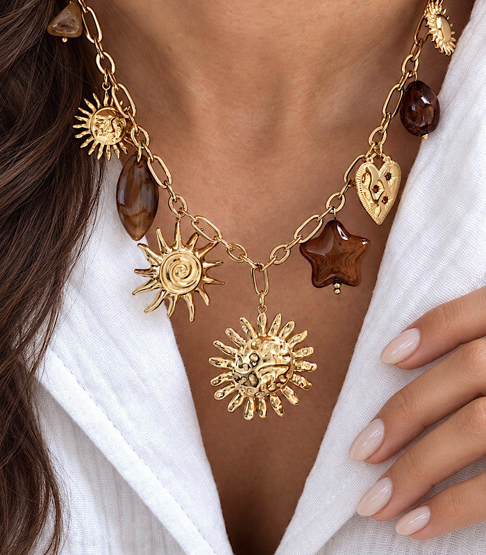 Collier EVANIA Marron