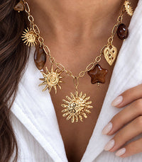 Collier EVANIA Marron