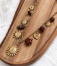 Collier EVANIA Marron