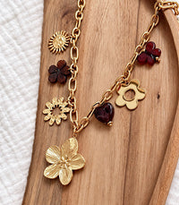 Collier LYSIANE Marron